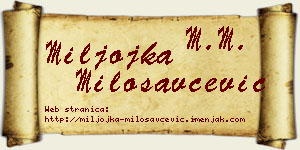Miljojka Milosavčević vizit kartica